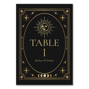 Hemelse Zwarte Gotische Tarot bruiloft Kaart