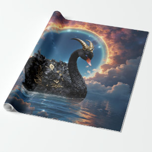 Hemelse Zwarte Zwaan Bewaker van de Maanvuur Sluie Cadeaupapier