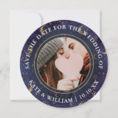 Hemelspirituele gouden sterren maan sterren bruilo save the date (Voorkant)