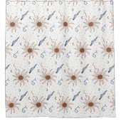 Hemelster, zon en maan douchegordijn (Voorkant)