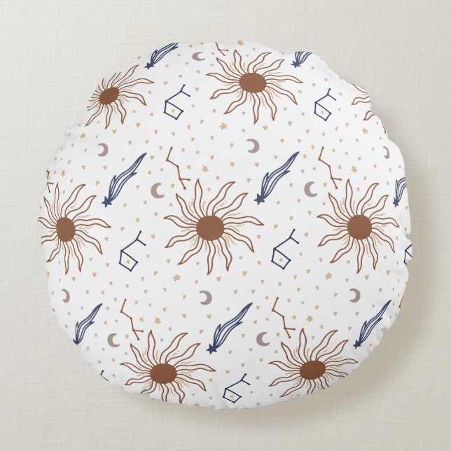 Hemelster, zon en maan rond kussen (Voorkant)