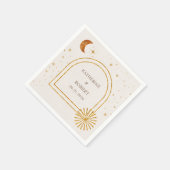 hemelsterren maan bruiloft servetten (Hoek)