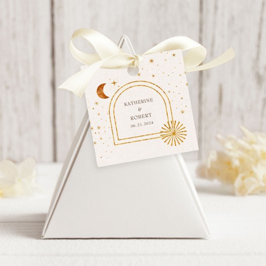  hemelsterren maan bruiloft servetten bedankjes labels