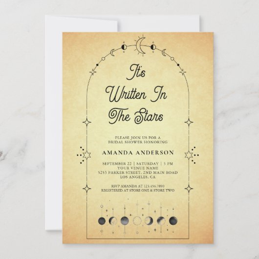 hemelsterren zwart maan Vrijgezellenfeest Kaart (Voorkant)