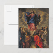 Hemelvaart boven de menigte feestdagenkaart (Voorkant / Achterkant)