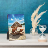 Hemelwolf op beach throw pillow fotoplaat (Zijkant)