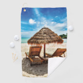 Hemelwolf op beach throw pillow golfhanddoek (Insitu)