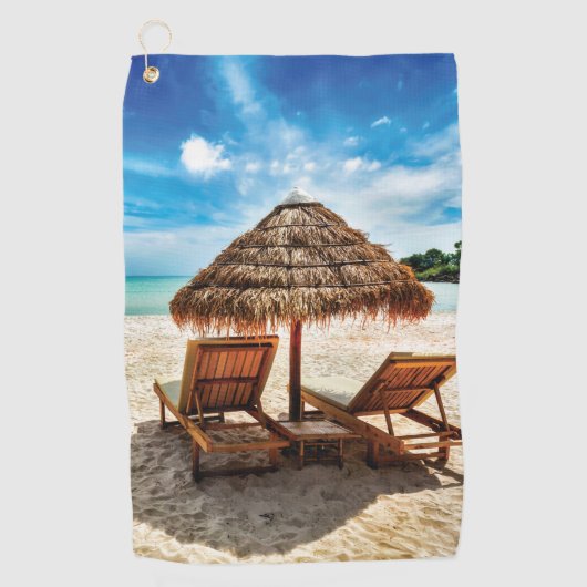 Hemelwolf op beach throw pillow golfhanddoek (Voorkant)
