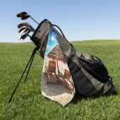 Hemelwolf op beach throw pillow golfhanddoek (Groen)