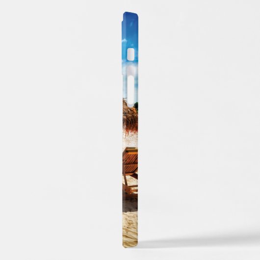 Hemelwolf op beach throw pillow iPhone hoesje (Linkerkant)