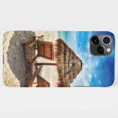 Hemelwolf op beach throw pillow iPhone hoesje (Achterkant horizontaal)