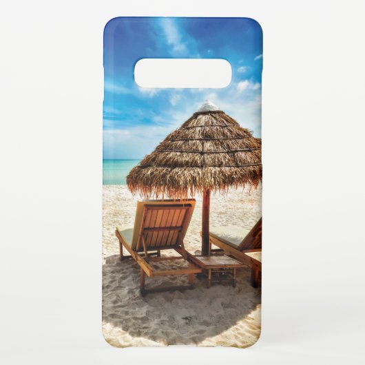 Hemelwolf op beach throw pillow samsung galaxy hoesje (Achterkant)