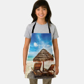 Hemelwolf op beach throw pillow schort (Insitu)