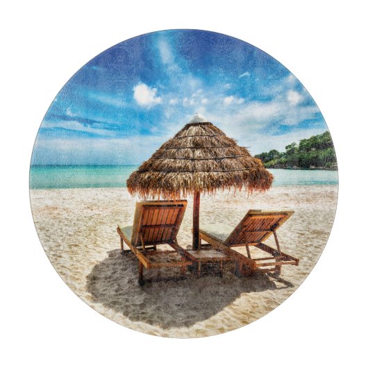 Hemelwolf op beach throw pillow snijplank (Voorkant)