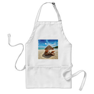 Hemelwolf op beach throw pillow standaard schort