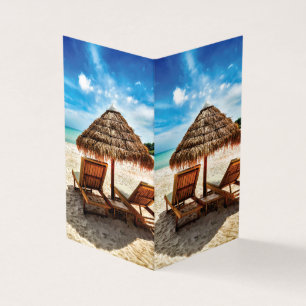 Hemelwolf op beach throw pillow visitekaartjes