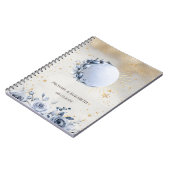 Hemelzon, Blauwe Maan Bloemen, Sterren Nachtlucht Notitieboek (Linkerzijde)