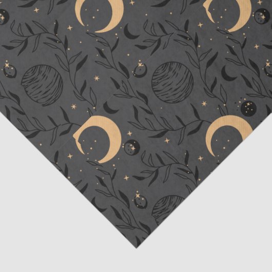 Hemelzon en maan patroon tissuepapier (Detail)