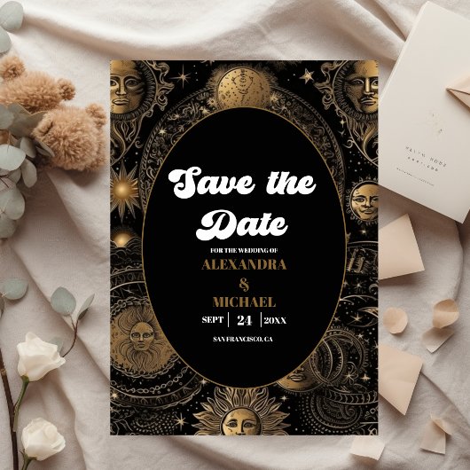Hemelzwart Gouden Bruiloft Save The Date