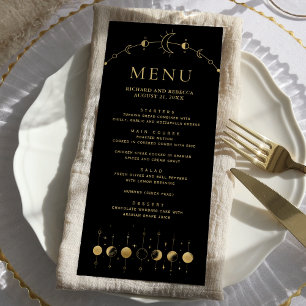 Hemelzwart Gouden Halvemaanfasen Trouw Menu