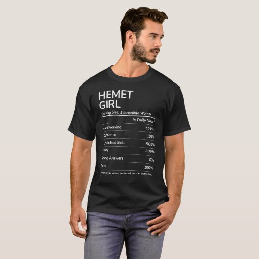 Hemet Girl Funny California Hometown T-shirt (Voorkant volledig)