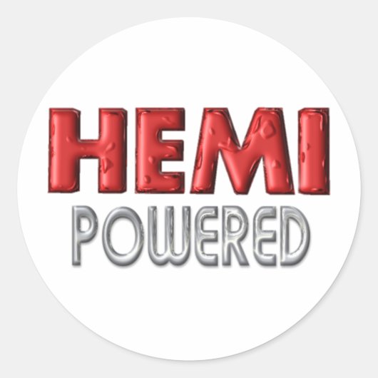 HEMI Powered Ronde Sticker (Voorkant)
