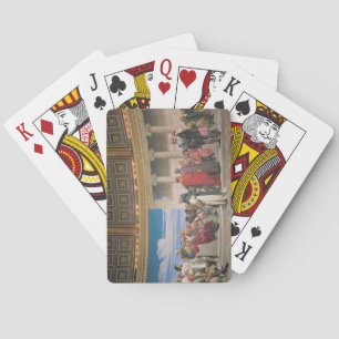 Hemicycle: Kunstenaars van alle leeftijden, detail Pokerkaarten