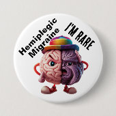 Hemiplegic Migraine Je suis Rare badge (Devant)