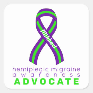 Hemiplegische migraine Advocate White Square Stick Vierkante Sticker