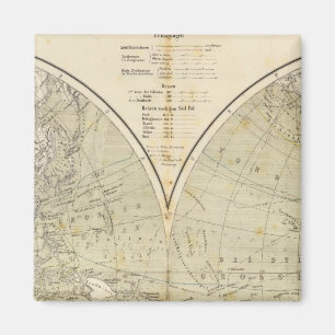 Hemisphere Atlas Map Magneet