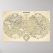 Hemisphere Atlas Map Poster (Voorkant)