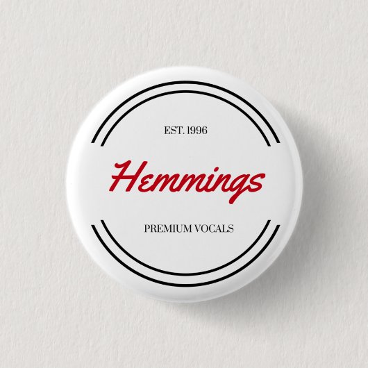 "Hemmings" Ronde Button 3,2 Cm (Voorkant)