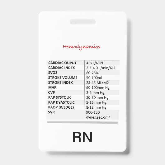 Hemodynamica RN Badge (Voorzijde)