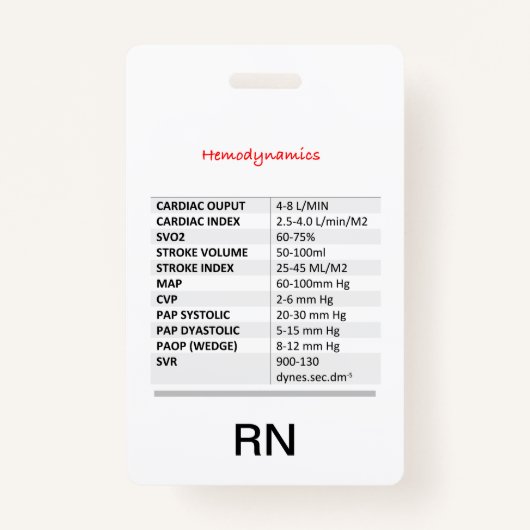 Hemodynamica RN Badge (Voorkant)