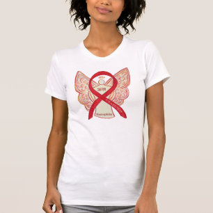 Hemofilie Red Awareness Ribbon Angel Custom Shirt