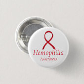 Hemofilie Rode Bewustmakingsribbon Aangepaste slan Ronde Button 3,2 Cm (Voorkant /achterkant)