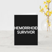 Hemorrhoid Survivor, Funny, Jokes, Sarcastic Kaart (Gele Bloem)
