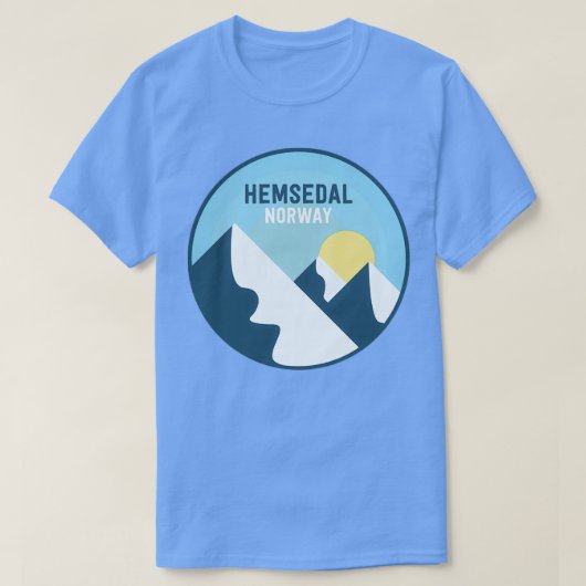 Hemsedal Norway Mountains T-shirt (Design voorkant)