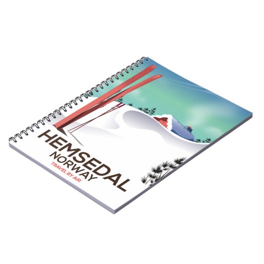 Hemsedal Norway Ski reisposter Notitieboek (Linkerzijde)