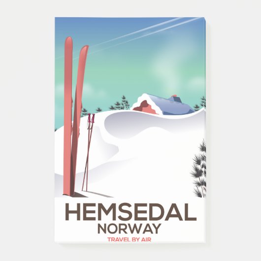 Hemsedal Norway Ski reisposter Post-it® Notes (Voorkant)