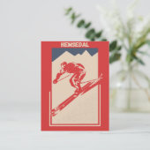 Hemsedal Norway Ski Resort -  Retro Briefkaart (Staand voorkant)