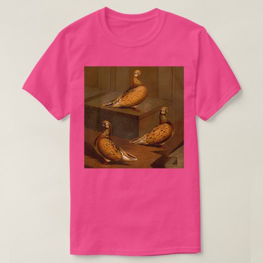 Hen Almond-duif op drie verschillende leeftijden T-shirt (Design voorkant)