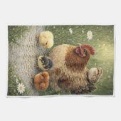 Hen and Chicks Farm Kitchen Towel Theedoek (Horizontaal)