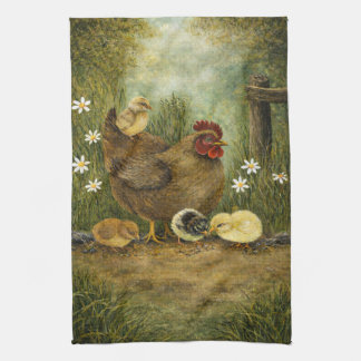 Hen and Chicks Farm Kitchen Towel Theedoek