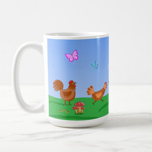 Hen and chicks Mug (Gauche)