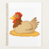 Hen assis sur le nid mûre animal de ferme (Devant)