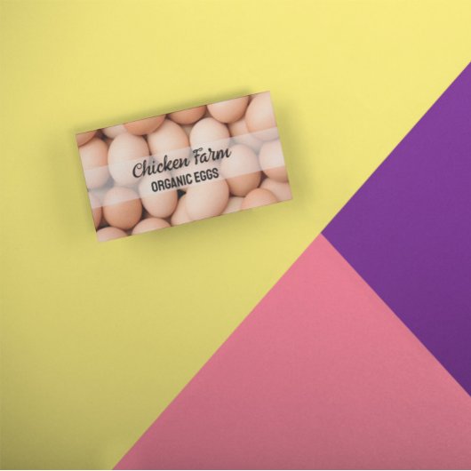 Hen Boerderij Organic Bio Eggs Visitekaartje