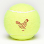Hen Chicken Tennisballen (Achterkant)