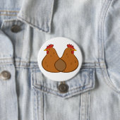 Hen Diagram - Badge Ronde Button 7,6 Cm (In situ)