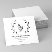 Hen Eggs Karton Custom Boerderij Info Rubberstempel